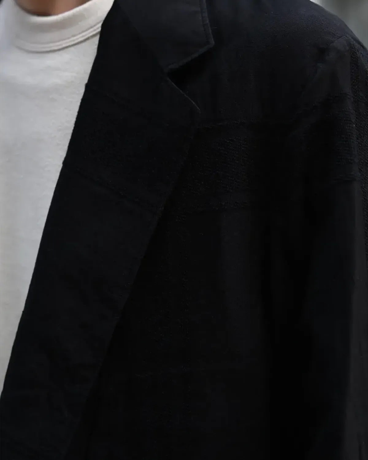 blurhms / Shadow Plaid Cardigan Jacket (BHS25F011)