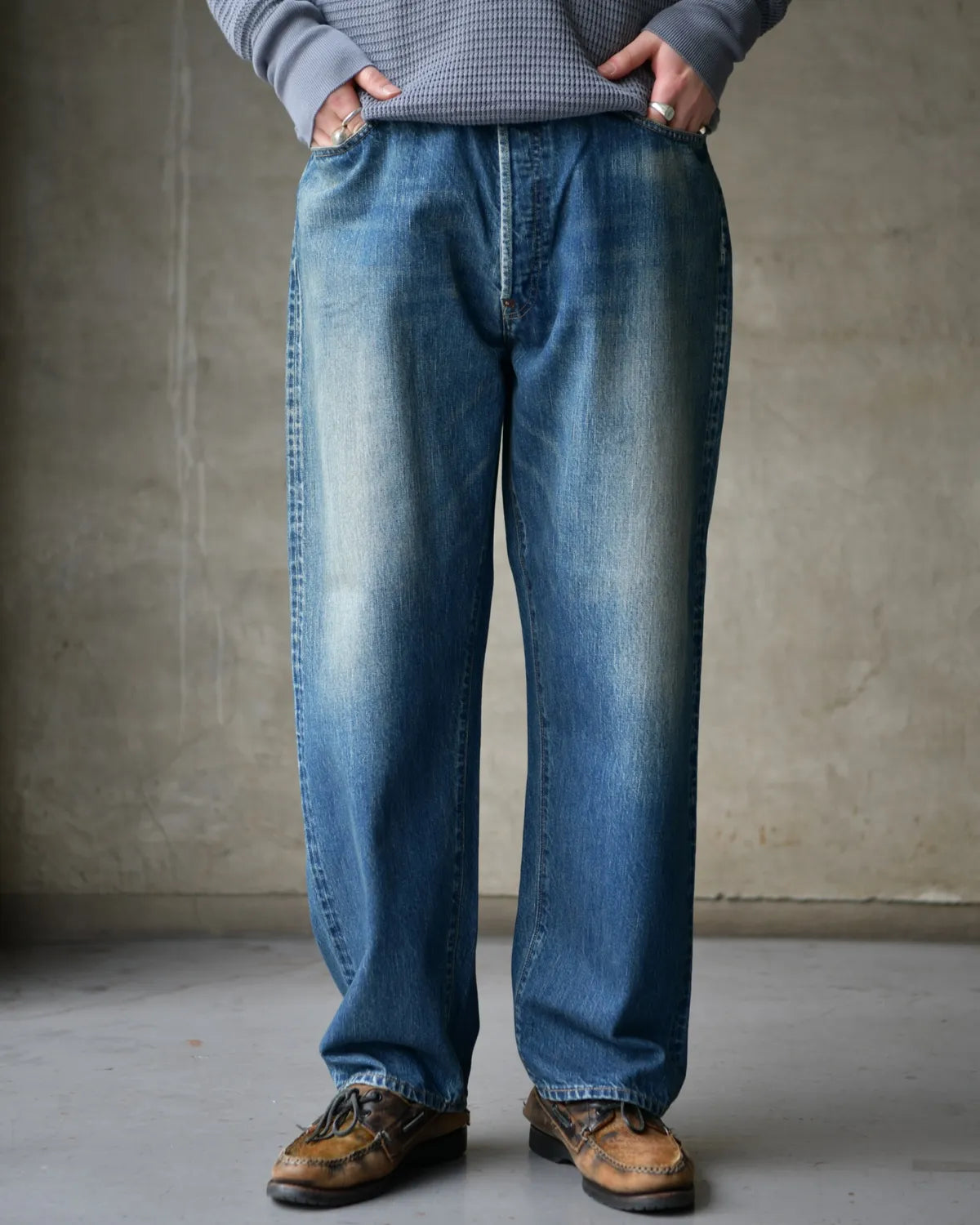 A.PRESSE / No.22 Washed Wide Denim Pants (AP-4003)