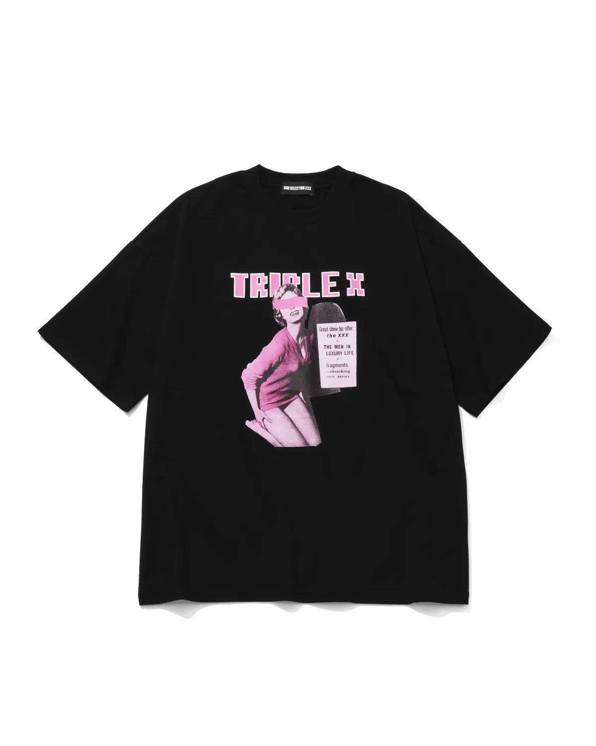 GOD SELECTION XXX / "TRIPLEX" Block Letter Logo Photo Big Tee -WOMENS- (GXL-S26-CS-05)