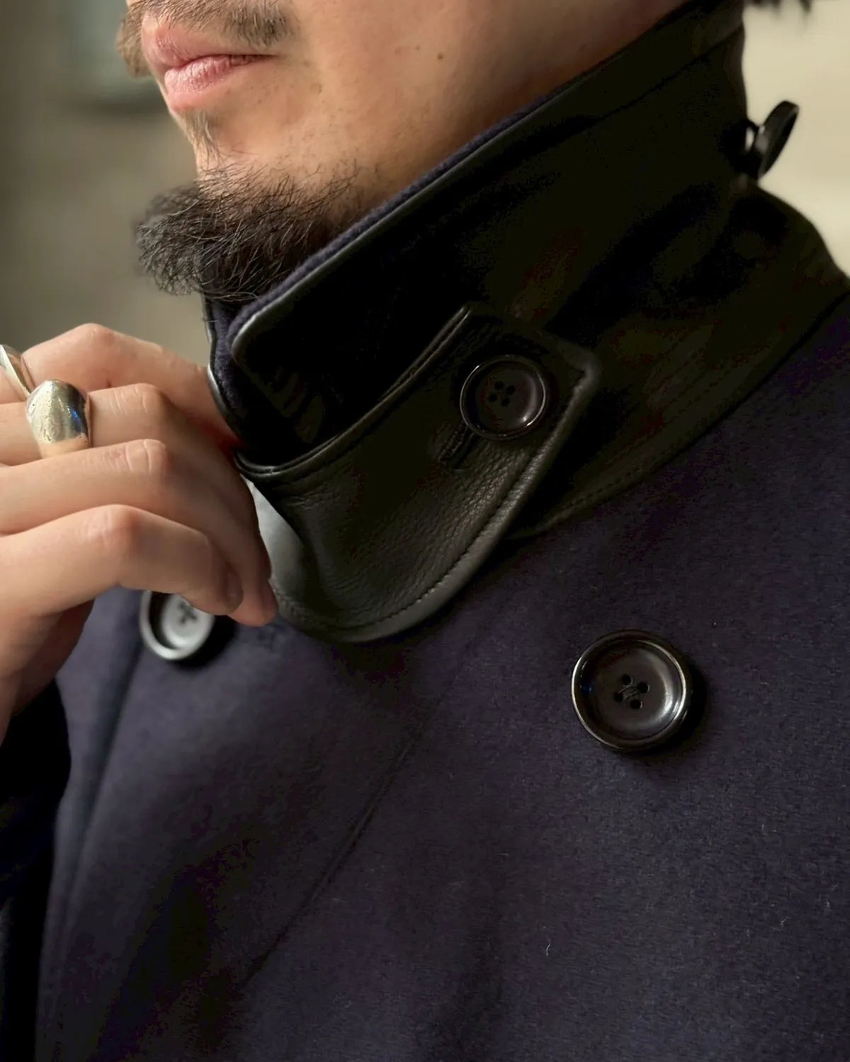 NONNATIVE / MARINER COAT W/N DOUBLE MELTON WITH WINDSTOPPER® (NN-JU4705)