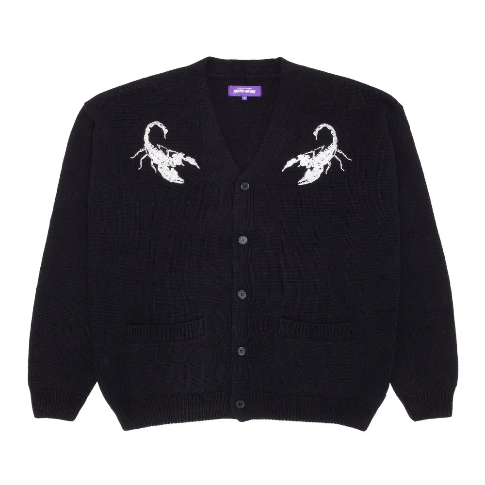 FUCKING AWESOME / Embroidered Scorpion Cardigan