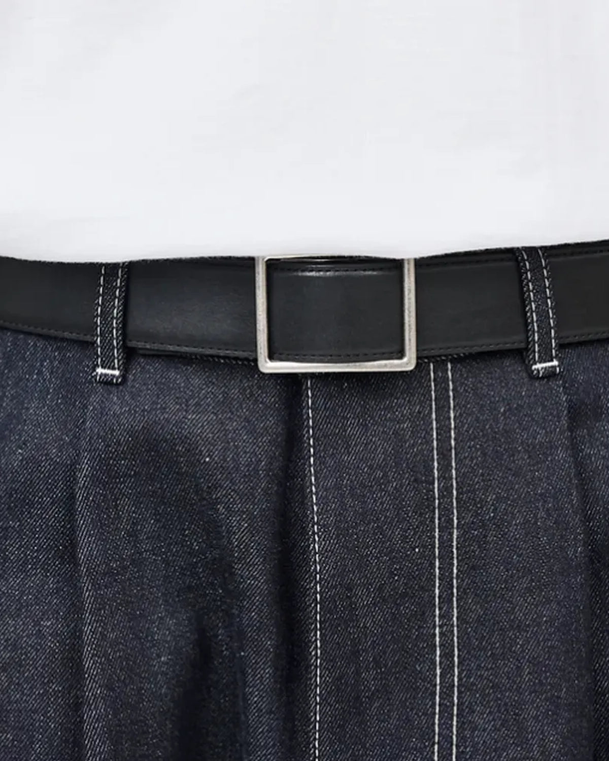 Graphpaper / Holeless Leather Classic Belt (GU253-90560B)