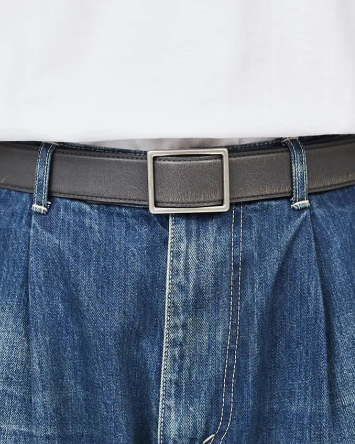 Graphpaper / Holeless Leather Classic Belt (GU253-90560B)