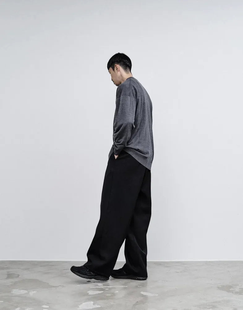 Graphpaper / Oxford Pique Jersey L/S Oversized BD Shirt