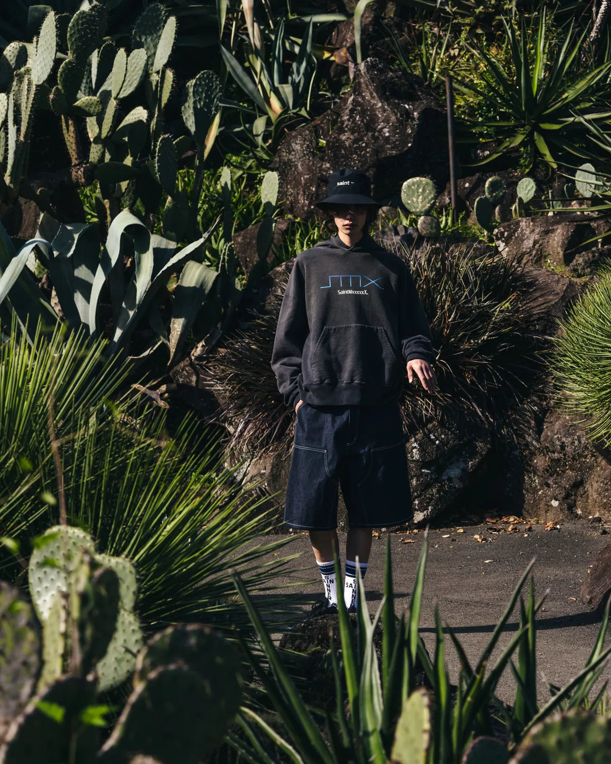 ©︎SAINT Mxxxxxx / DOUBLE KNEE SHORTS - RIGID - BLUE /(SM-HR8-0000-074)