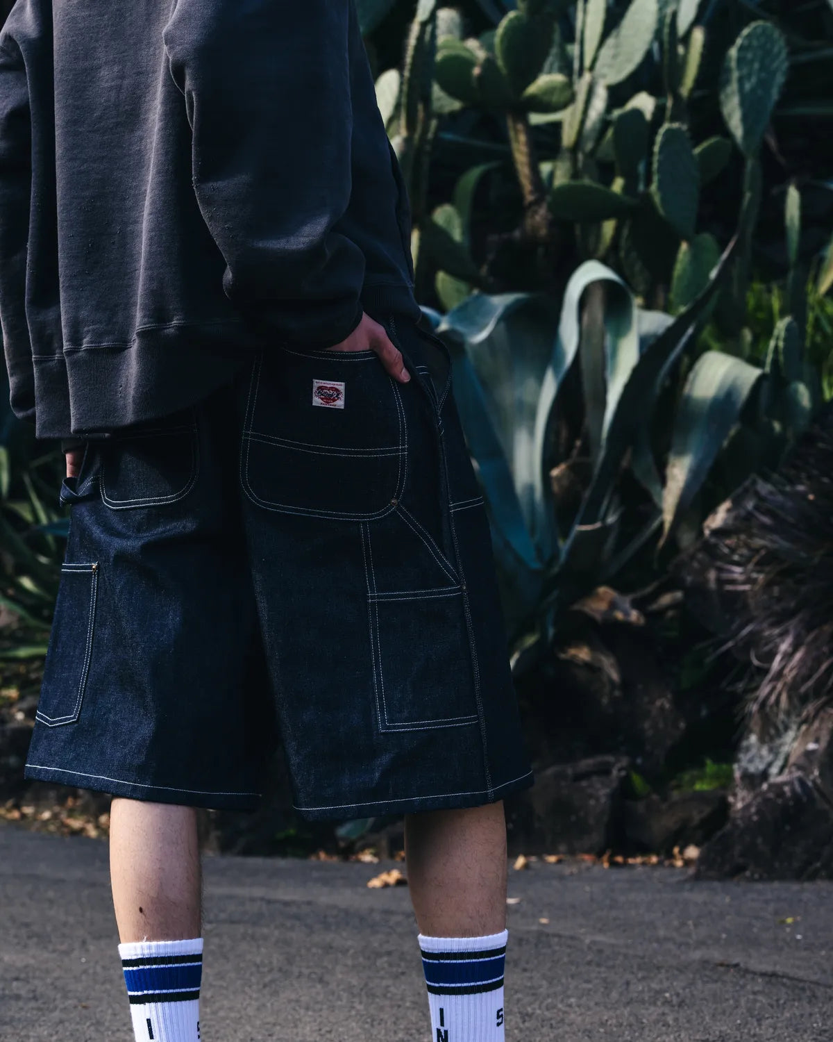 ©︎SAINT Mxxxxxx / DOUBLE KNEE SHORTS - RIGID - BLUE /(SM-HR8-0000-074)