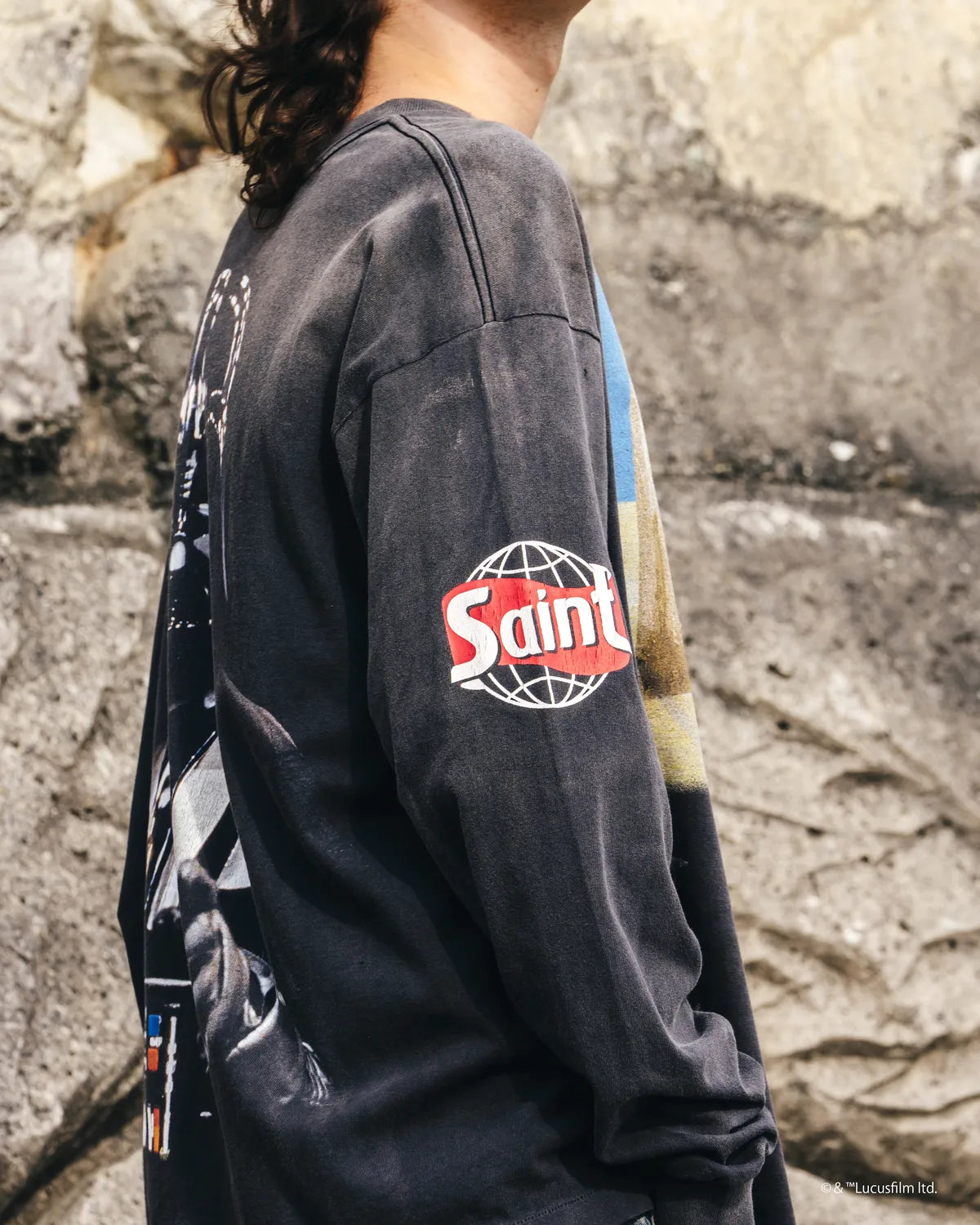 ©︎SAINT Mxxxxxx × STAR WARS / SW_LS TEE_DARTHVADER (SM-HR8-0000-C64)