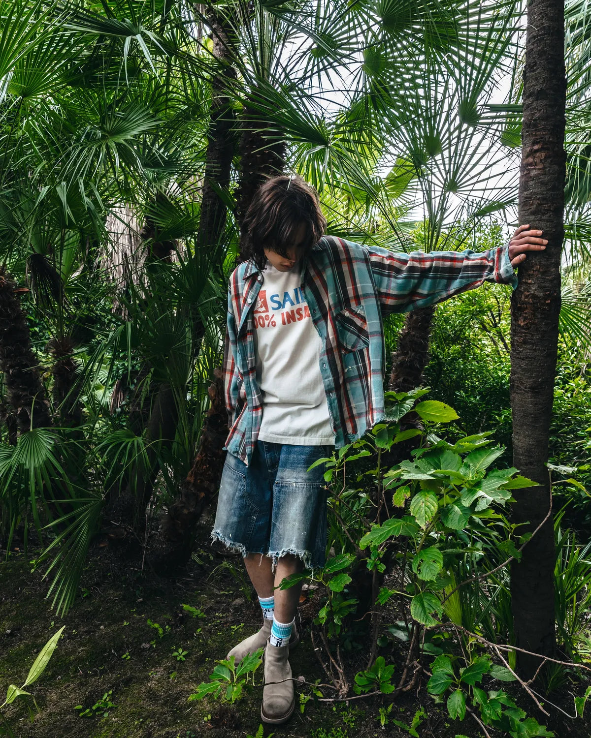 ©︎SAINT Mxxxxxx / DOUBLE KNEE SHORTS (SM-HR8-0000-073)