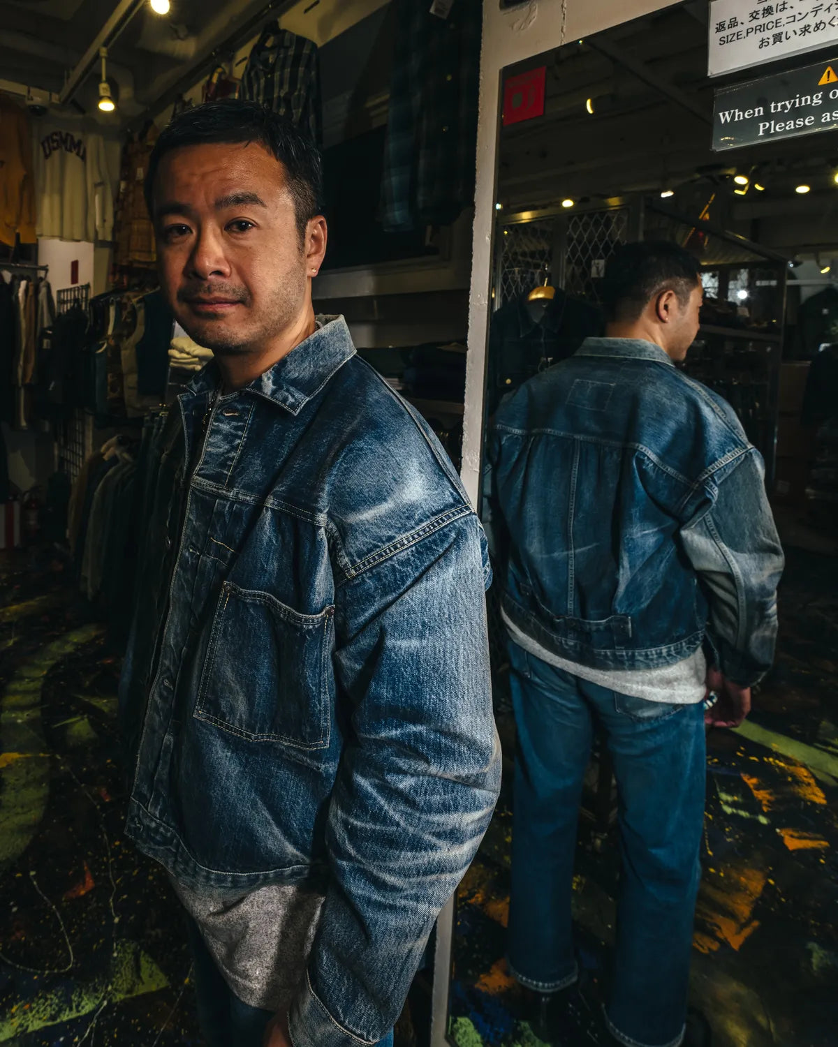©︎SAINT Mxxxxxx × BerBerJin / BJ_DENIM JACKET - DAMAGE (SM-HR8-0000-C39)