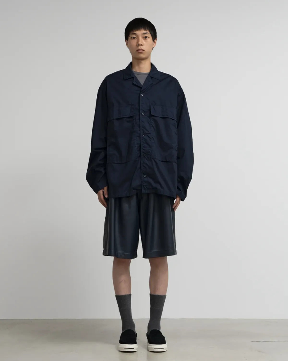 Graphpaper / Garment Dyed Typewriter Fatigue Shirt (GM253-50101B)