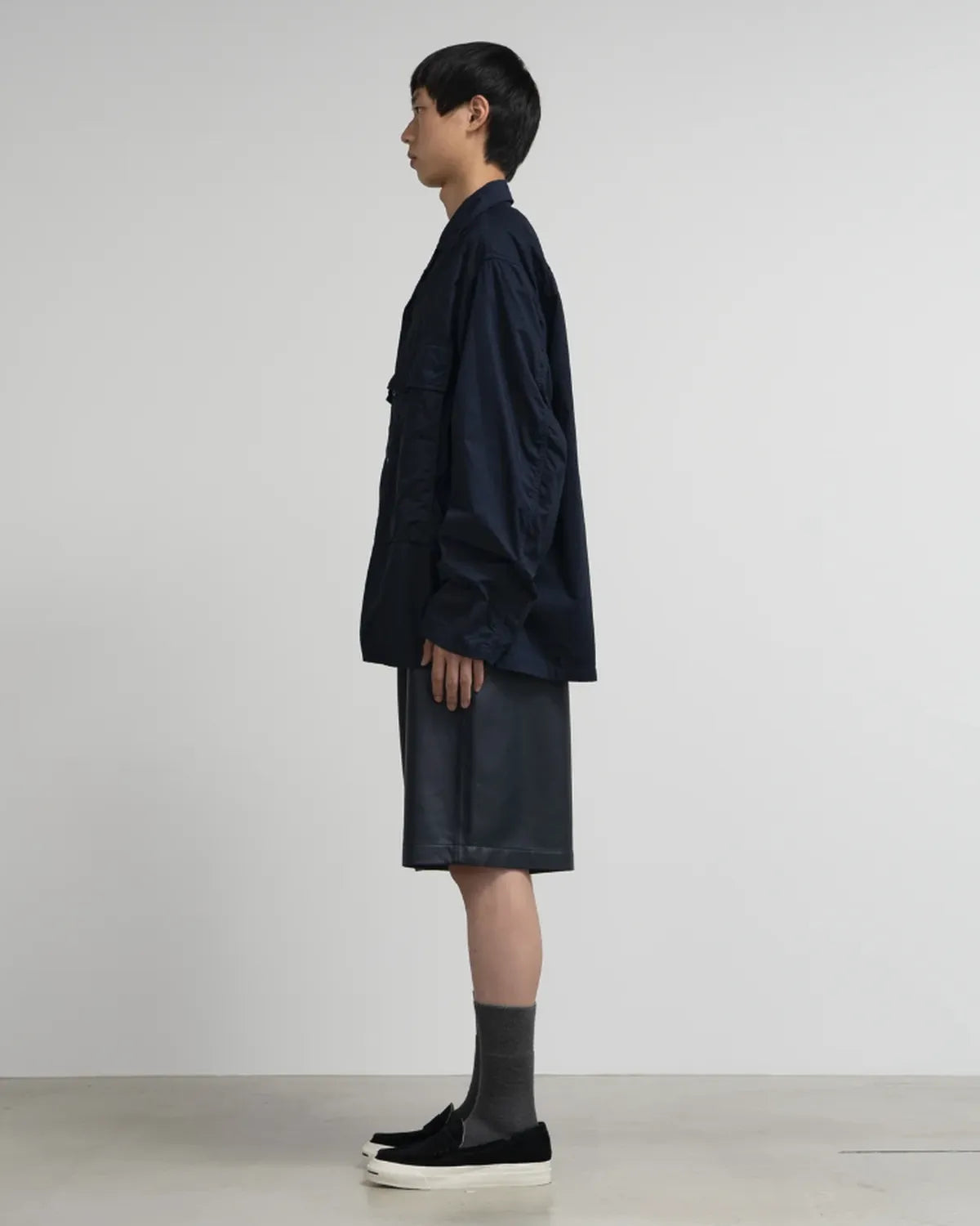 Graphpaper / Garment Dyed Typewriter Fatigue Shirt (GM253-50101B)