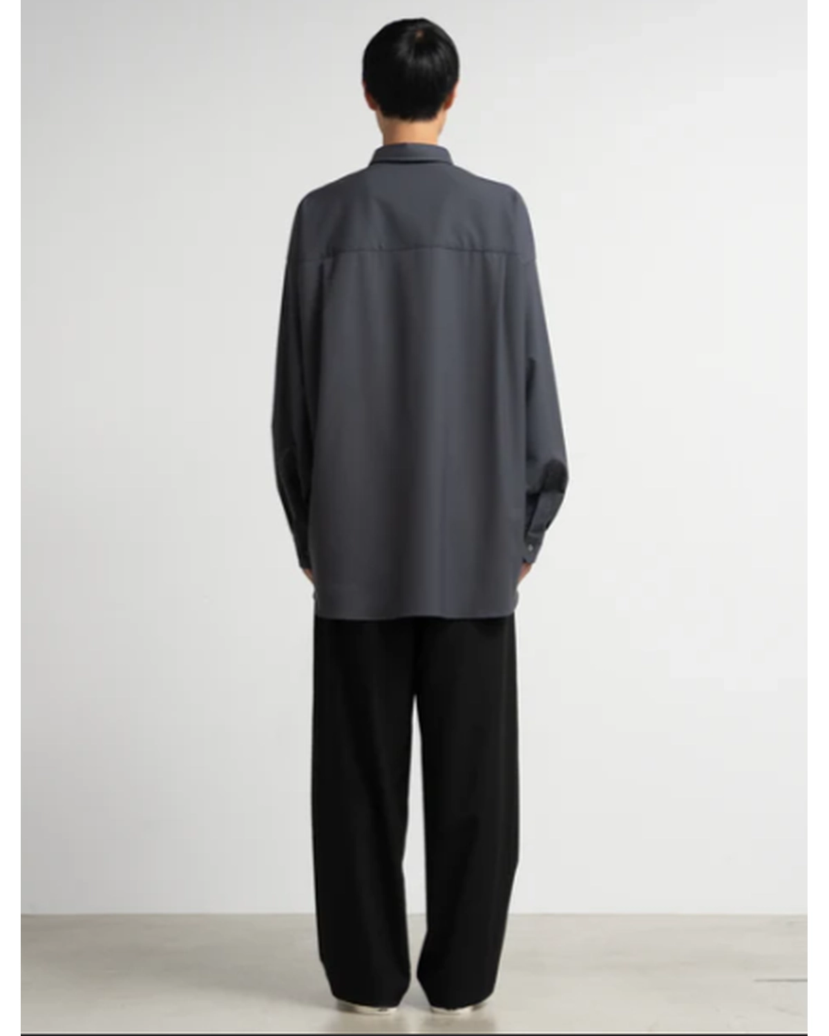 Graphpaper / Extra Fine Wool L/S Oversized Regular Coallar Shirt (GM251-50092B)
