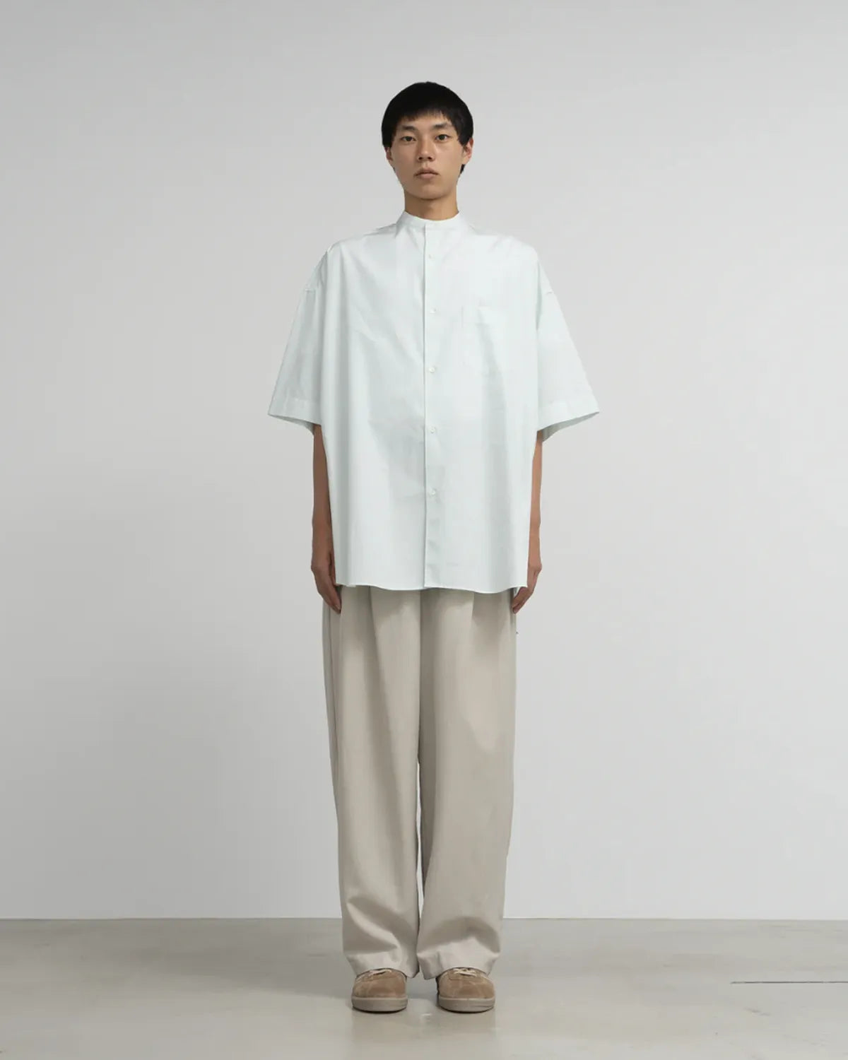 Graphpaper / ALUMO for GP S/S Oversized Band Collar Shirt (GM251-50098C)