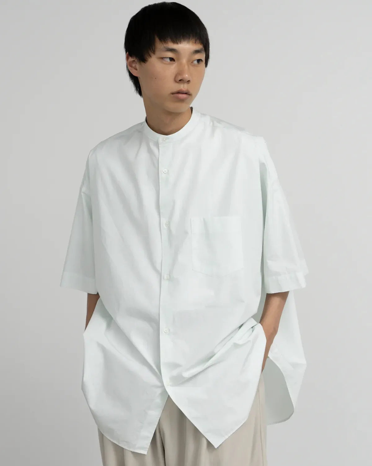 Graphpaper / ALUMO for GP S/S Oversized Band Collar Shirt (GM251-50098C)