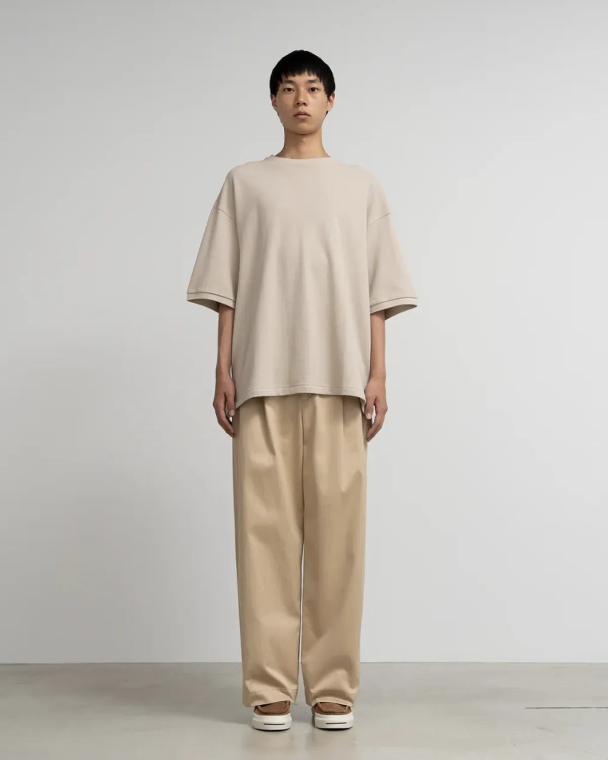 Graphpaper / Cotton Pique Jersey Crew Neck Tee (GM251-70058)