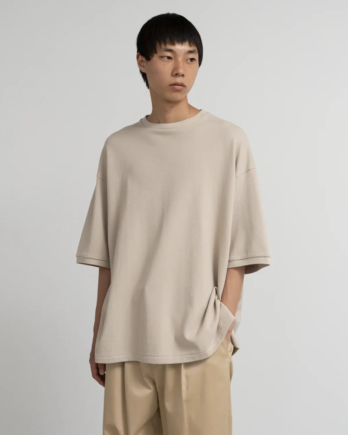 Graphpaper / Cotton Pique Jersey Crew Neck Tee (GM251-70058)