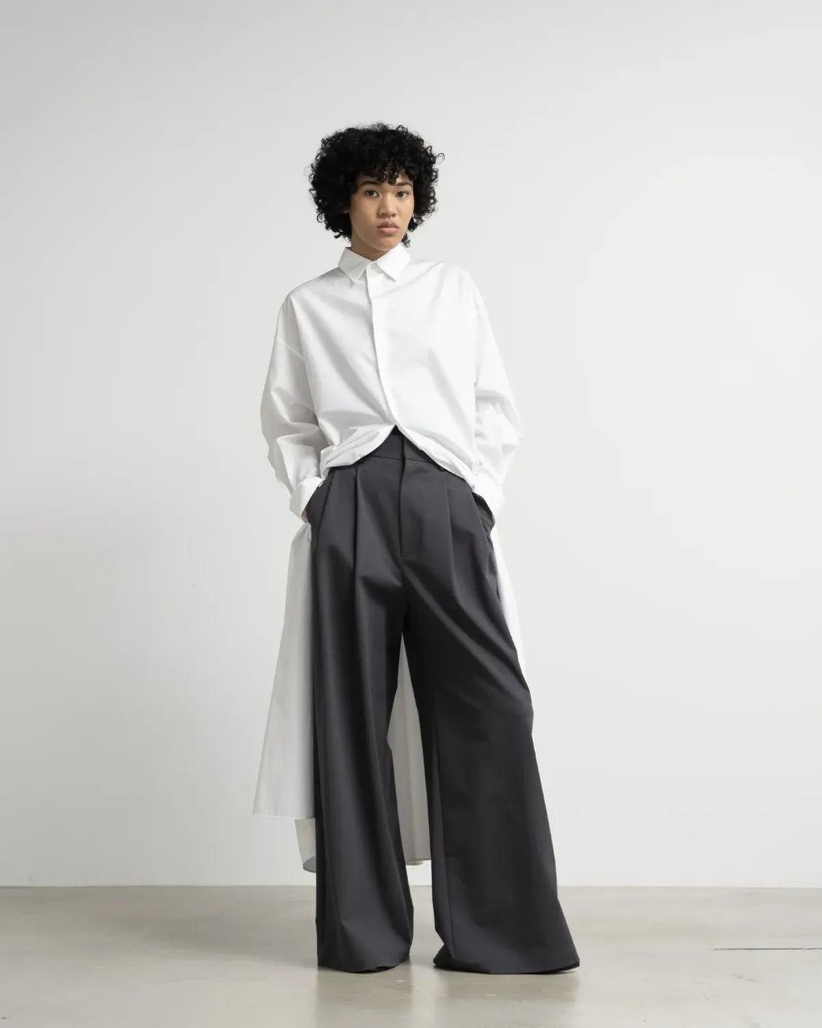 Graphpaper / Compact Ponte Two Tuck Wide Pants (GL253-40044B)
