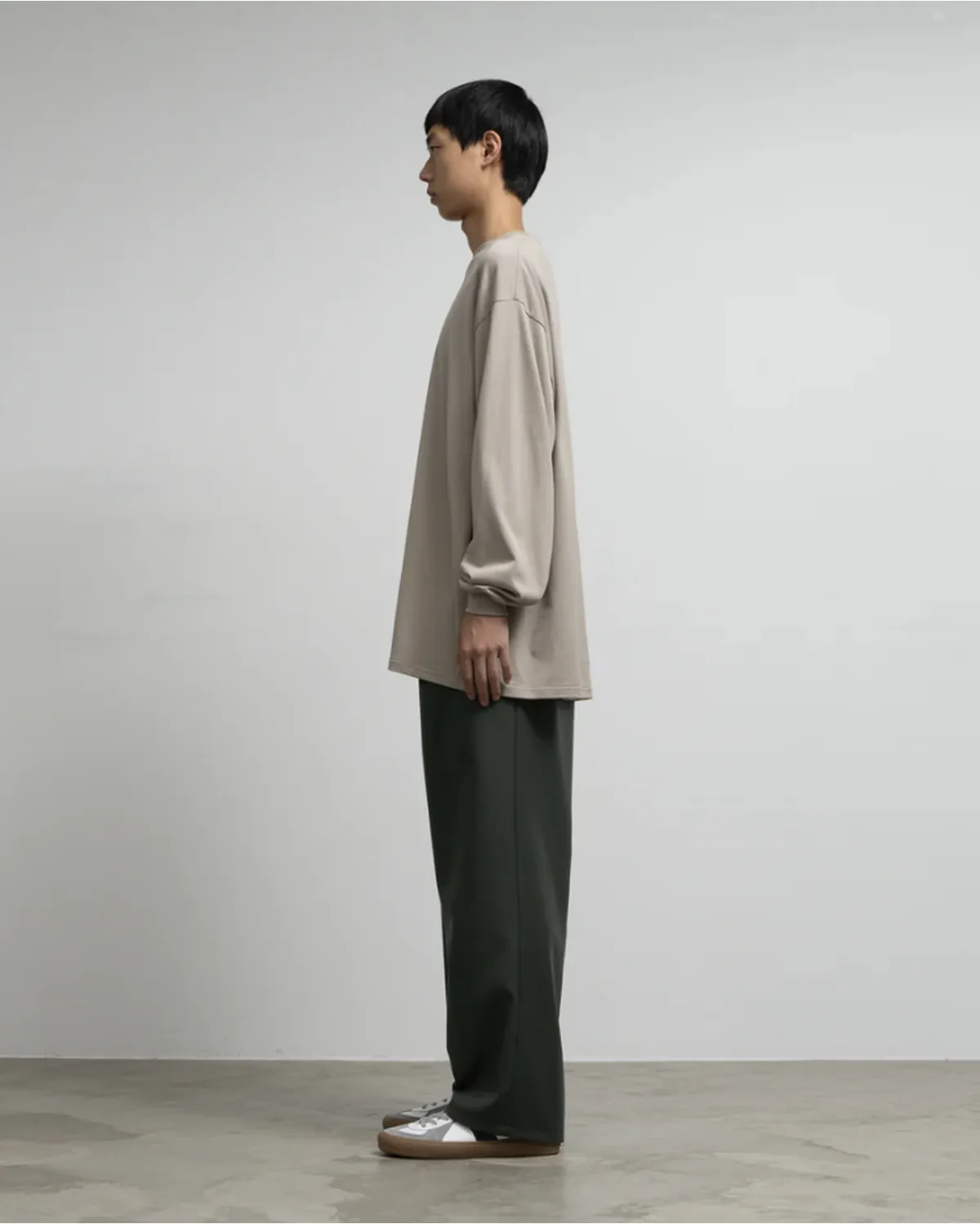 Graphpaper / Tri Spun Cotton L/S Oversized Tee (GM253-70305)