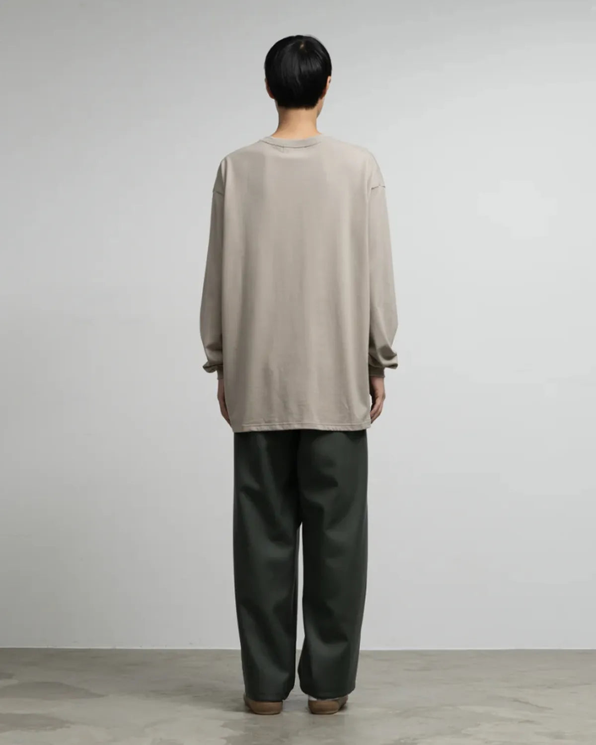 Graphpaper / Tri Spun Cotton L/S Oversized Tee (GM253-70305)