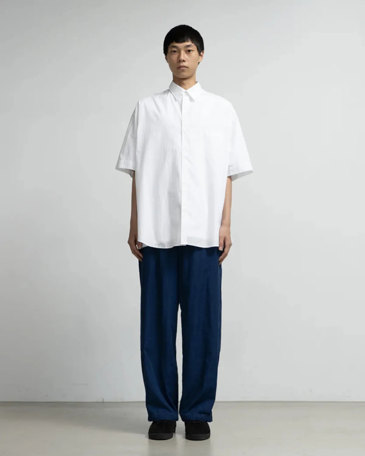 Graphpaper / SIDOGRAS indigo Poplin Track Pants (GM252-40047)