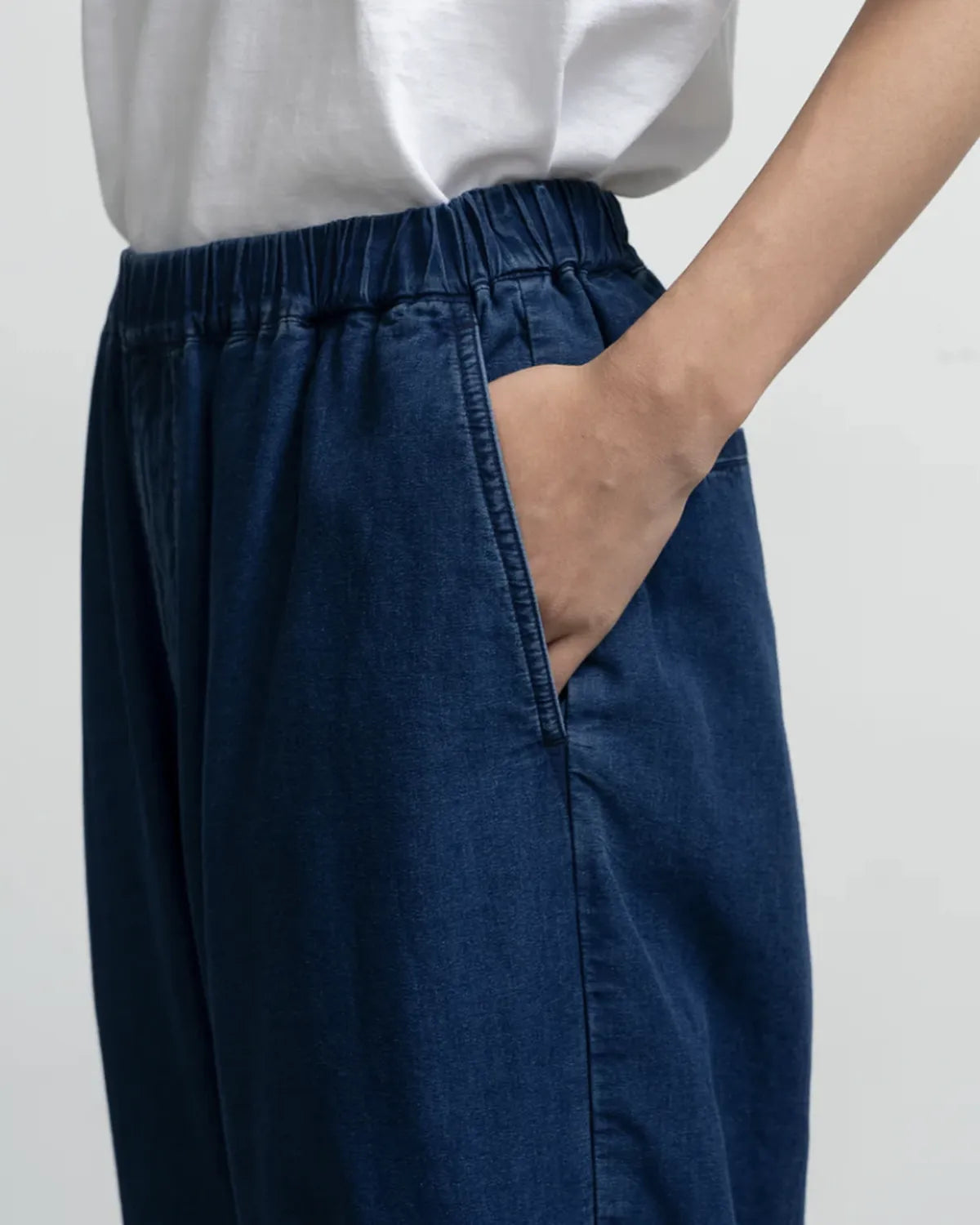 Graphpaper / SIDOGRAS indigo Poplin Track Pants (GM252-40047)