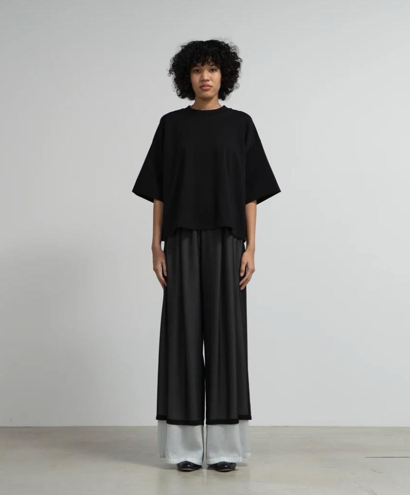 Graphpaper / Cupro Stripe Layrerd Sheer Pants (GL253-40416)