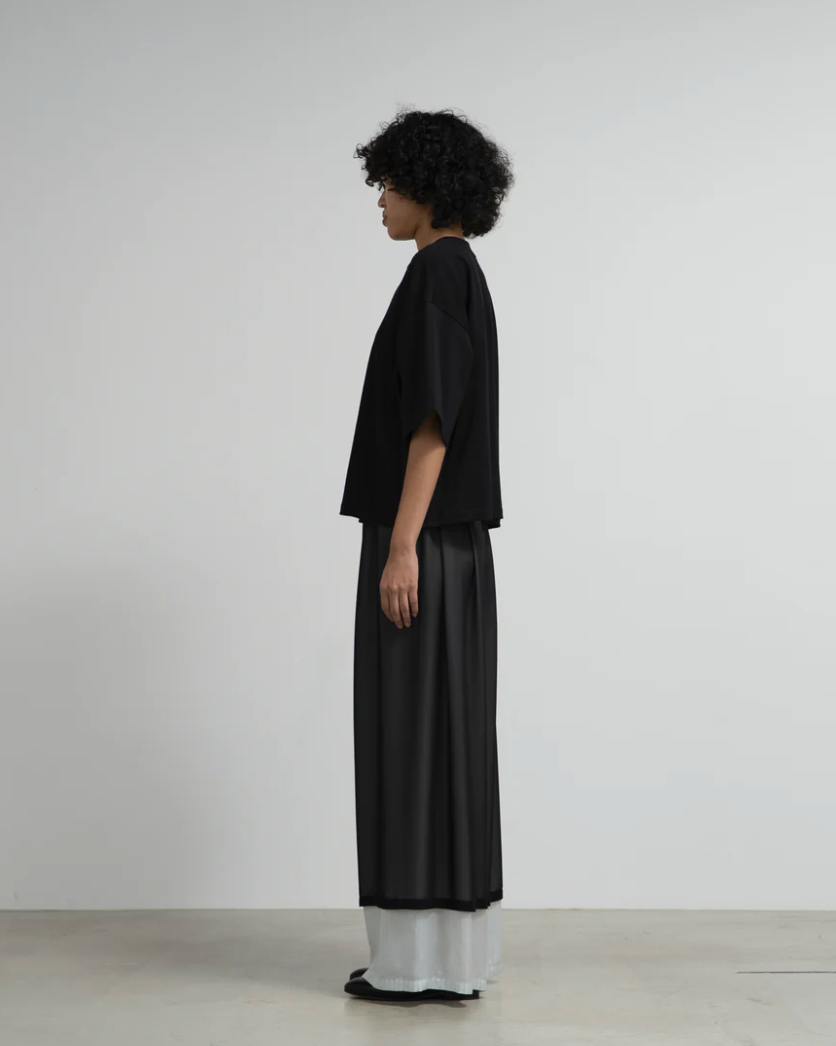 Graphpaper / Cupro Stripe Layrerd Sheer Pants (GL253-40416)