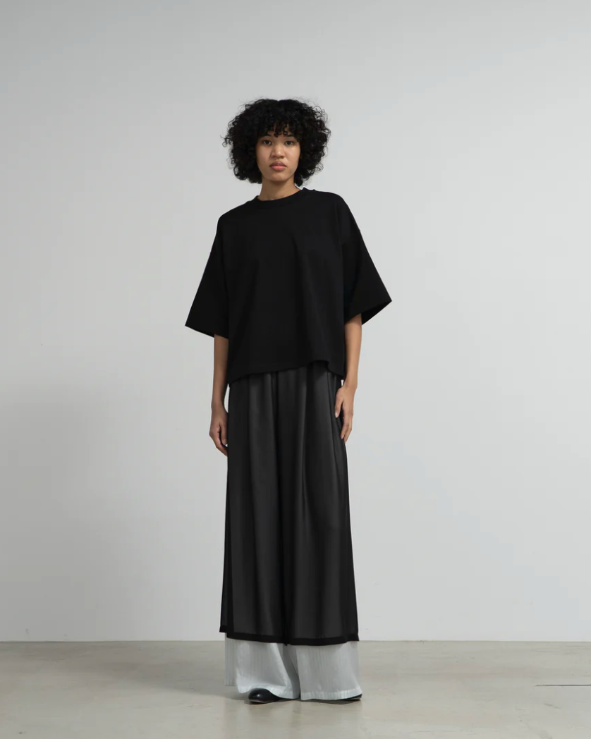 Graphpaper / Cupro Stripe Layrerd Sheer Pants (GL253-40416)