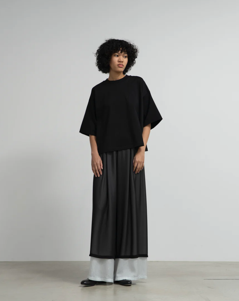 Graphpaper / Cupro Stripe Layrerd Sheer Pants (GL253-40416)