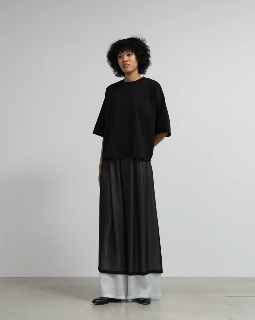 Graphpaper / Cupro Stripe Layrerd Sheer Pants (GL253-40416)