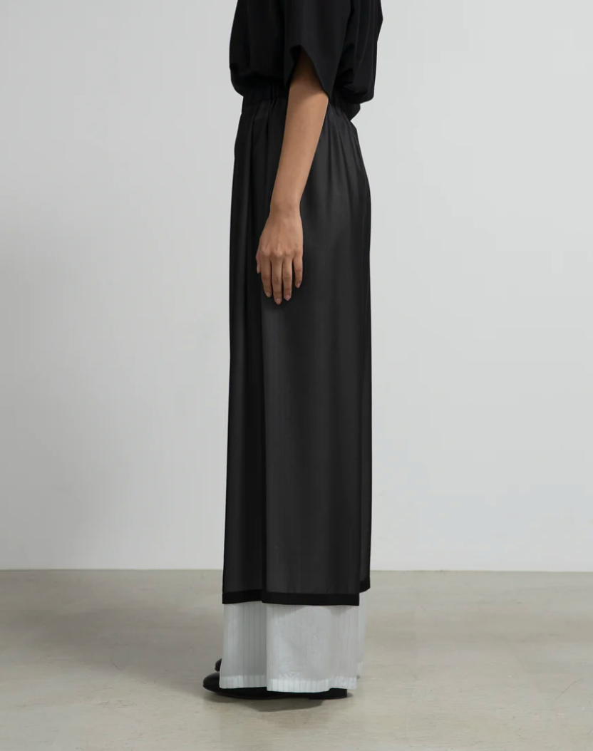 Graphpaper / Cupro Stripe Layrerd Sheer Pants (GL253-40416)