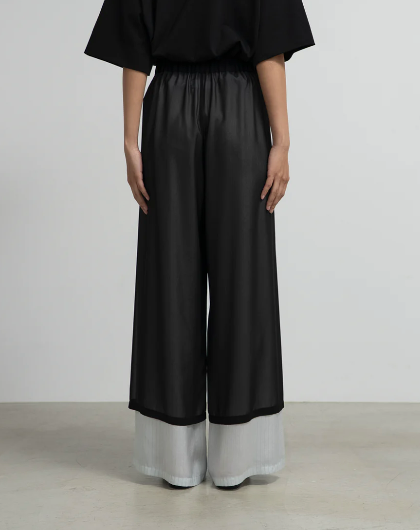 Graphpaper / Cupro Stripe Layrerd Sheer Pants (GL253-40416)