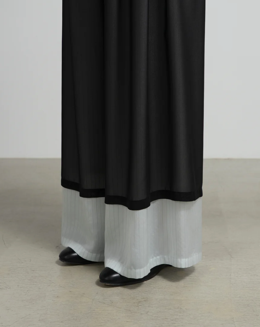 Graphpaper / Cupro Stripe Layrerd Sheer Pants (GL253-40416)