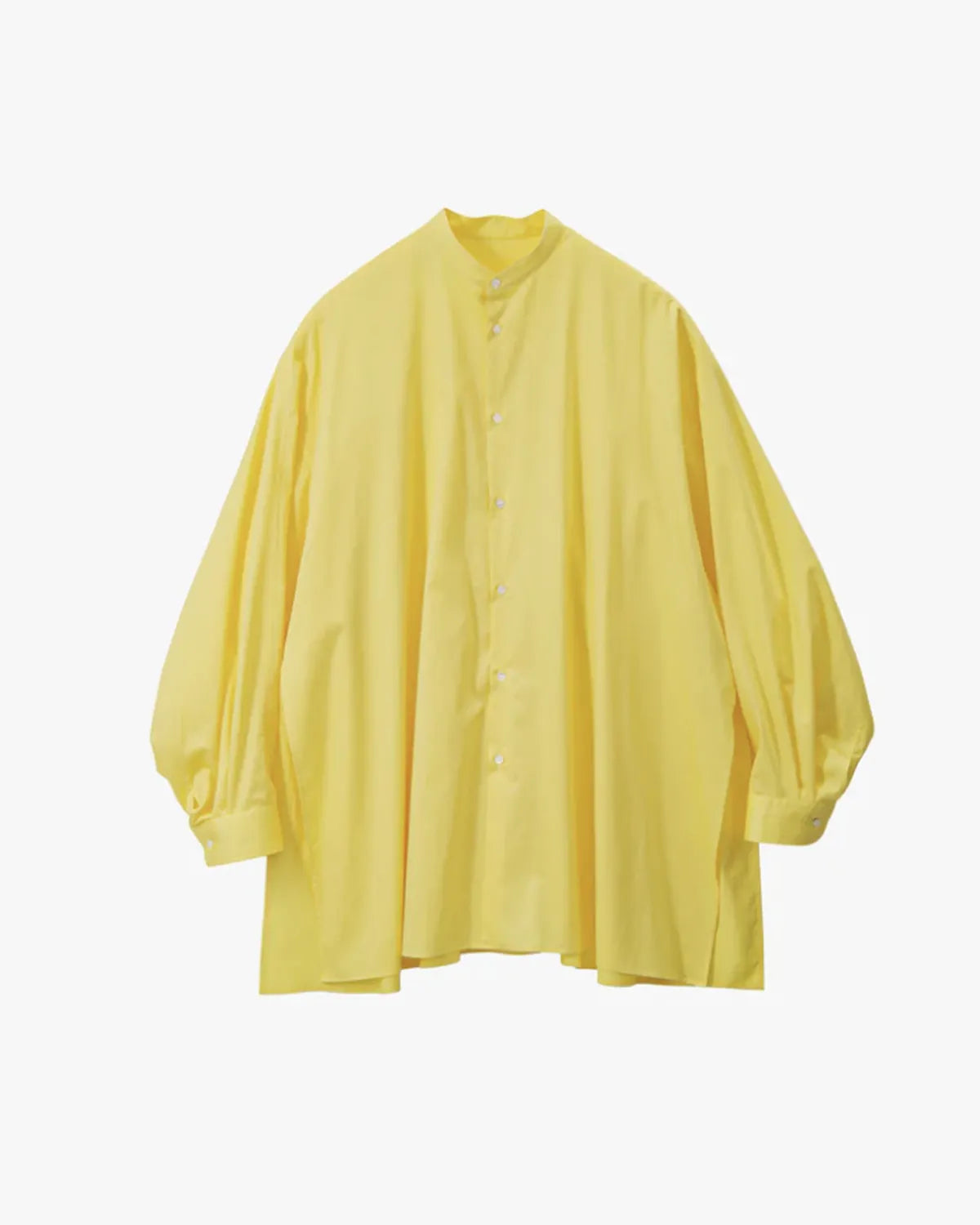 Graphpaper / Silicon Poplin Deep Slit Band Collar Shirt (GL253-50183)