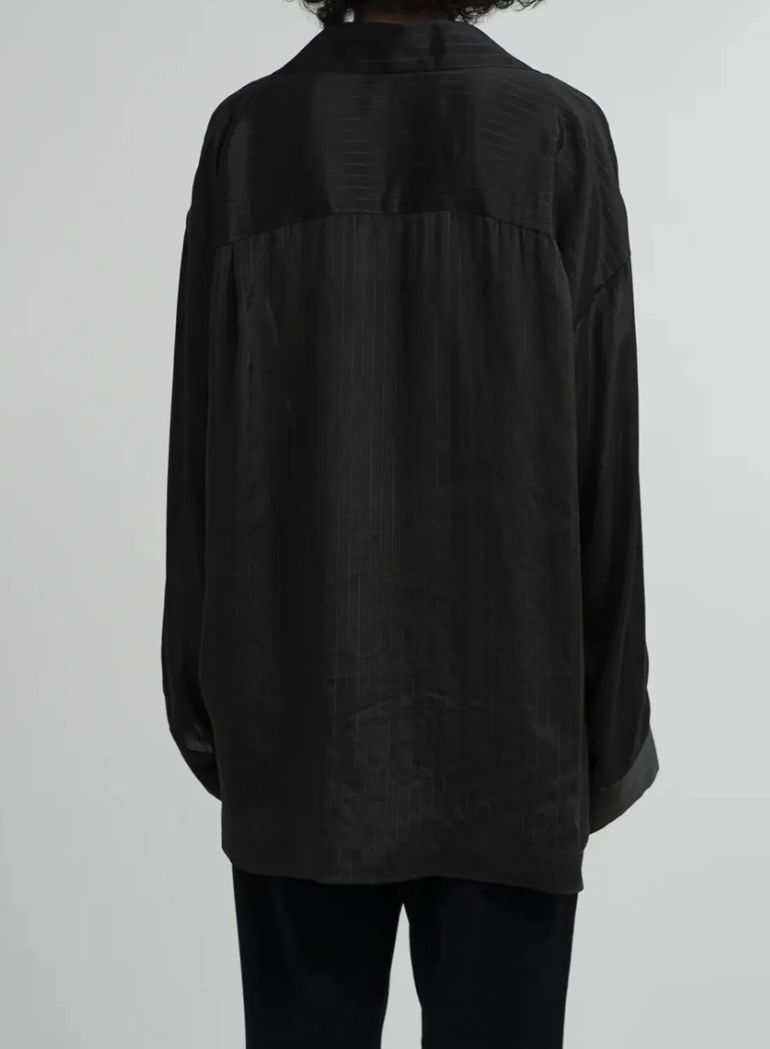 Graphpaper / Cupro Stripe Skipper Blouse (GL253-50415)