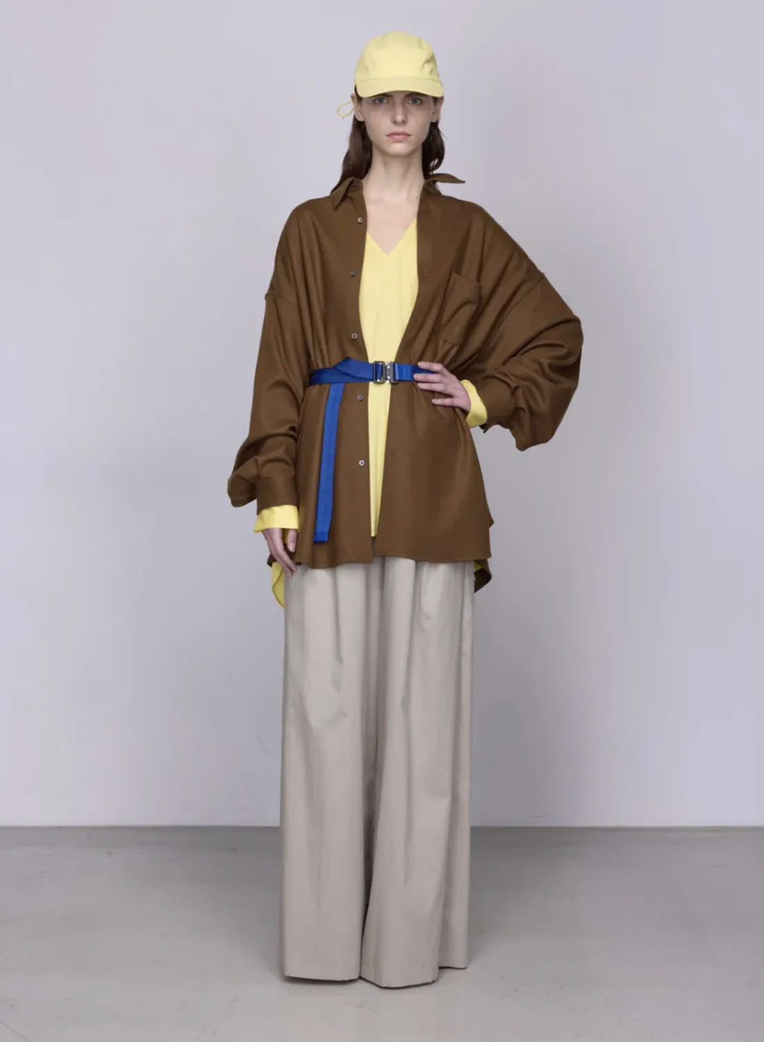 Graphpaper / Silicon Poplin Two Tuck Easy Wide Pants (GL253-40185)