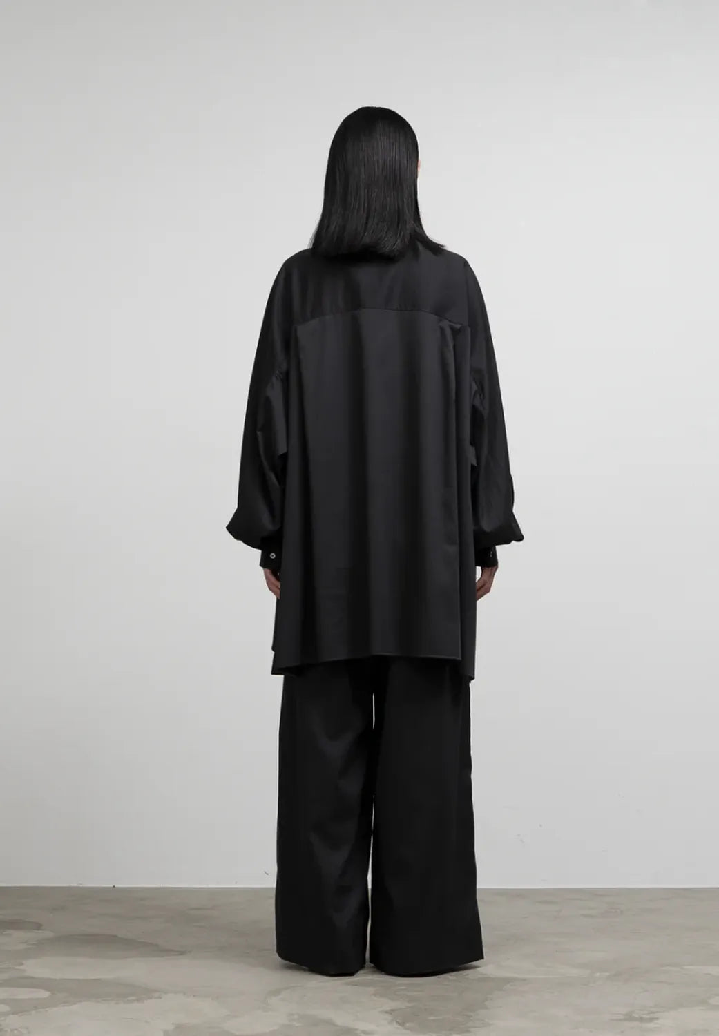 Graphpaper / Silicon Poplin Deep Slit Regular Collar Shirt (GL253-50182)