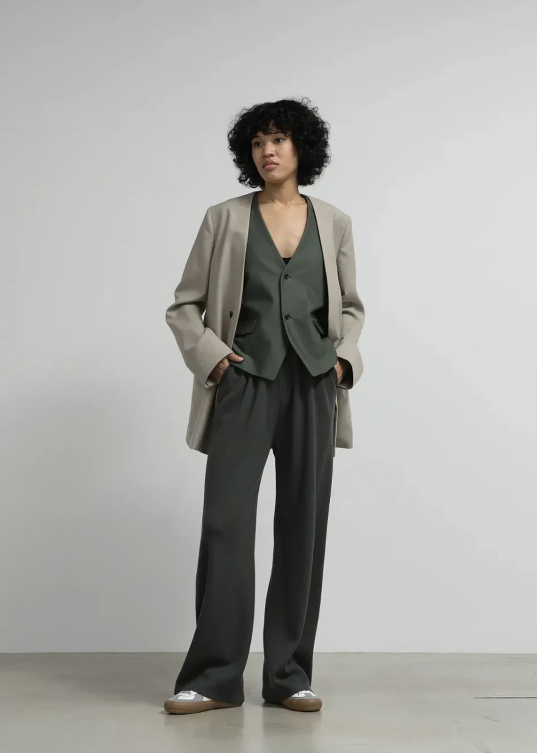 Graphpaper / Mercerized Fine Wool Knit Pants (GL253-80465)
