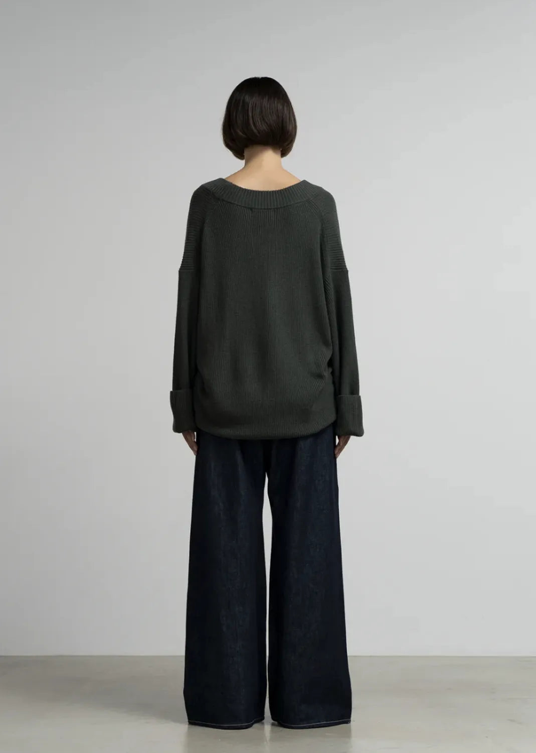 Graphpaper / Mercerized Fine Wool Oversized VNeck Knit (GL253-80466)