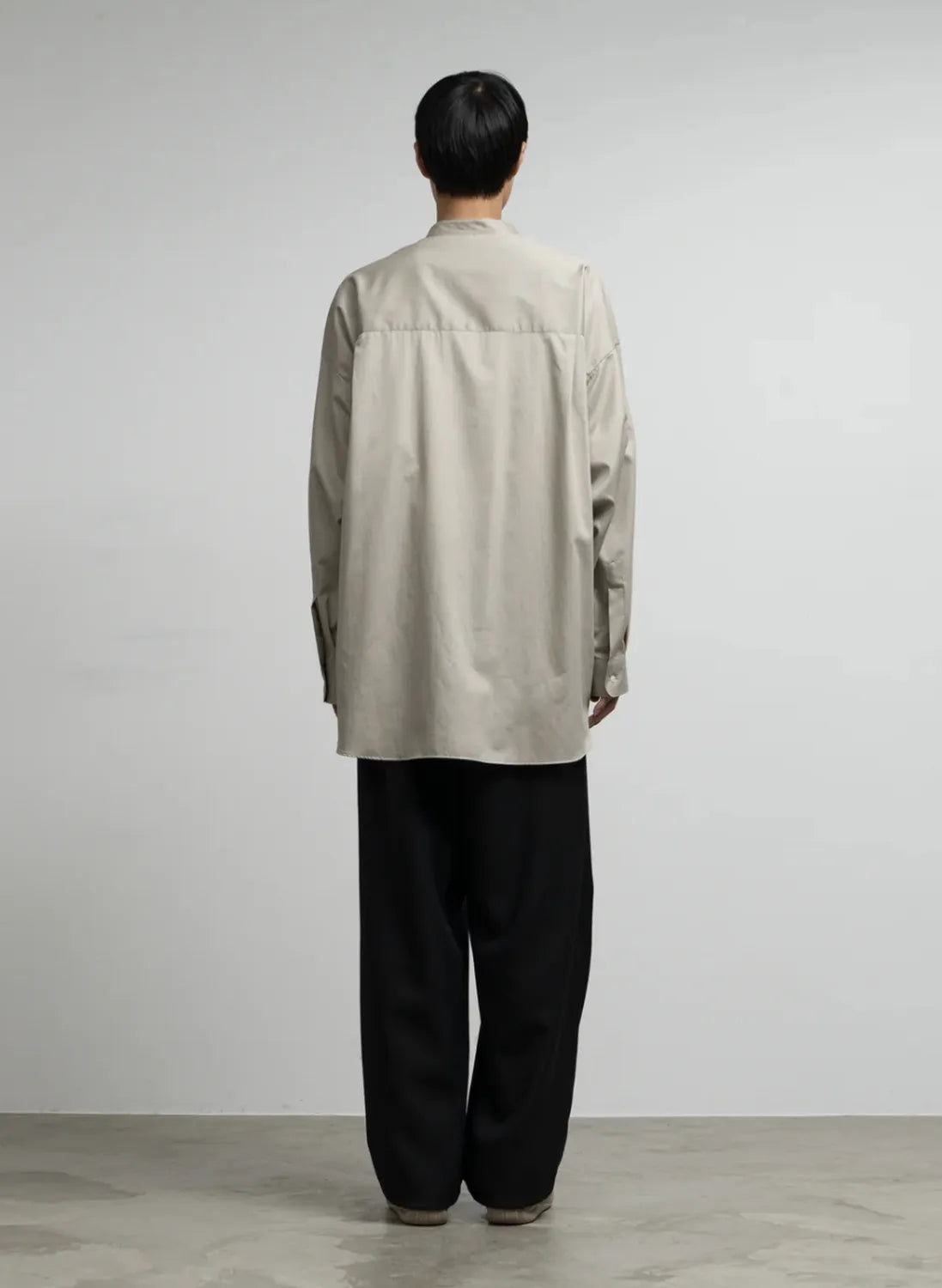 Graphpaper / Silicon Poplin Oversized Band Collar Shirt (GM253-50181)