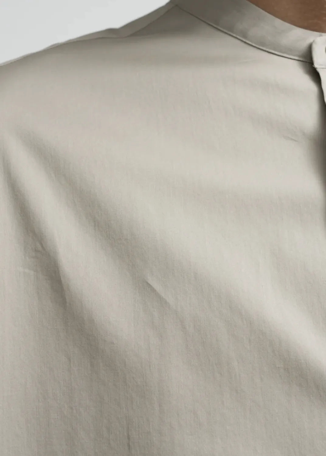 Graphpaper / Silicon Poplin Oversized Band Collar Shirt (GM253-50181)