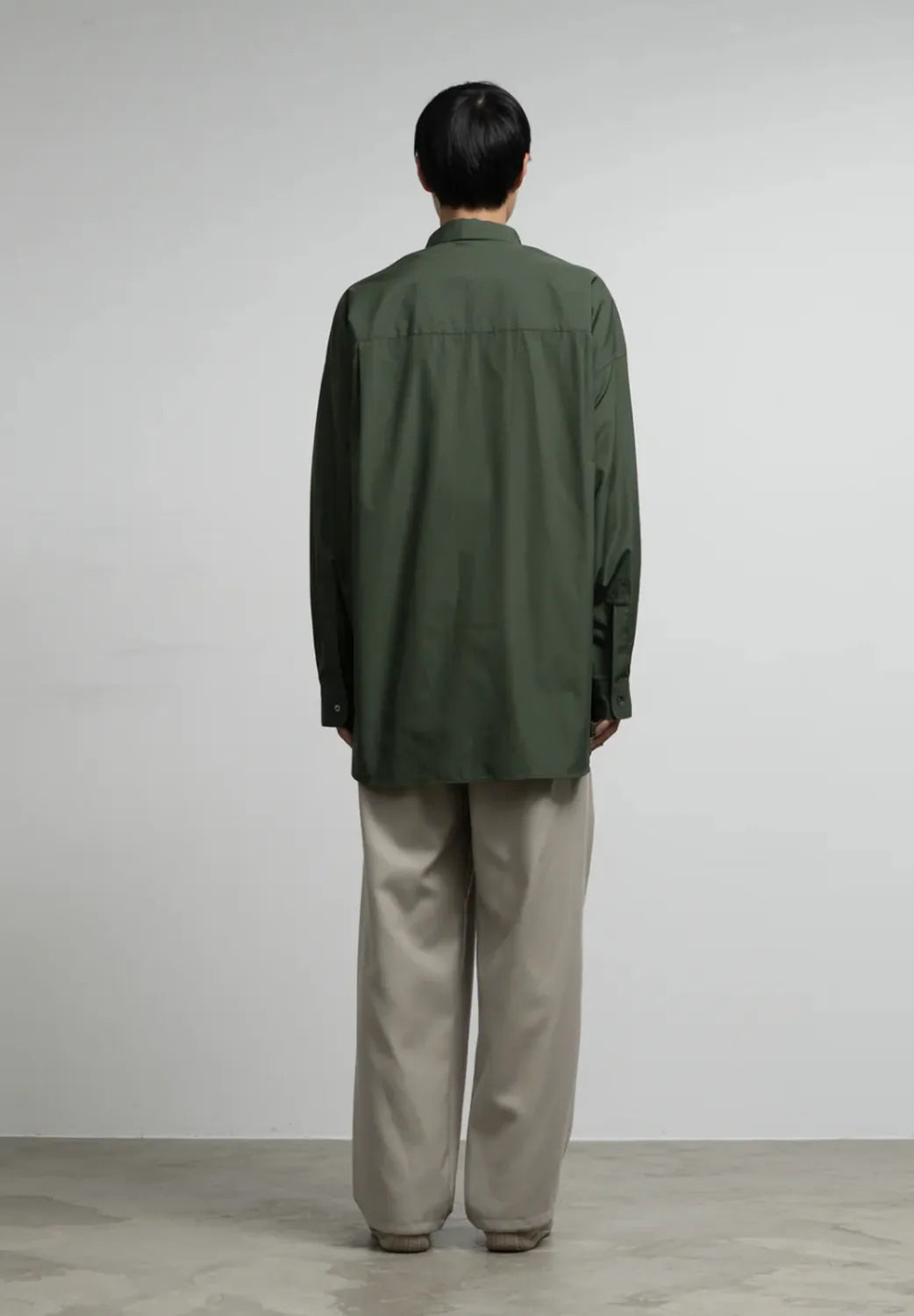 Graphpaper / Silicon Poplin Oversized Regular Collar Shirt (GM253-50180)