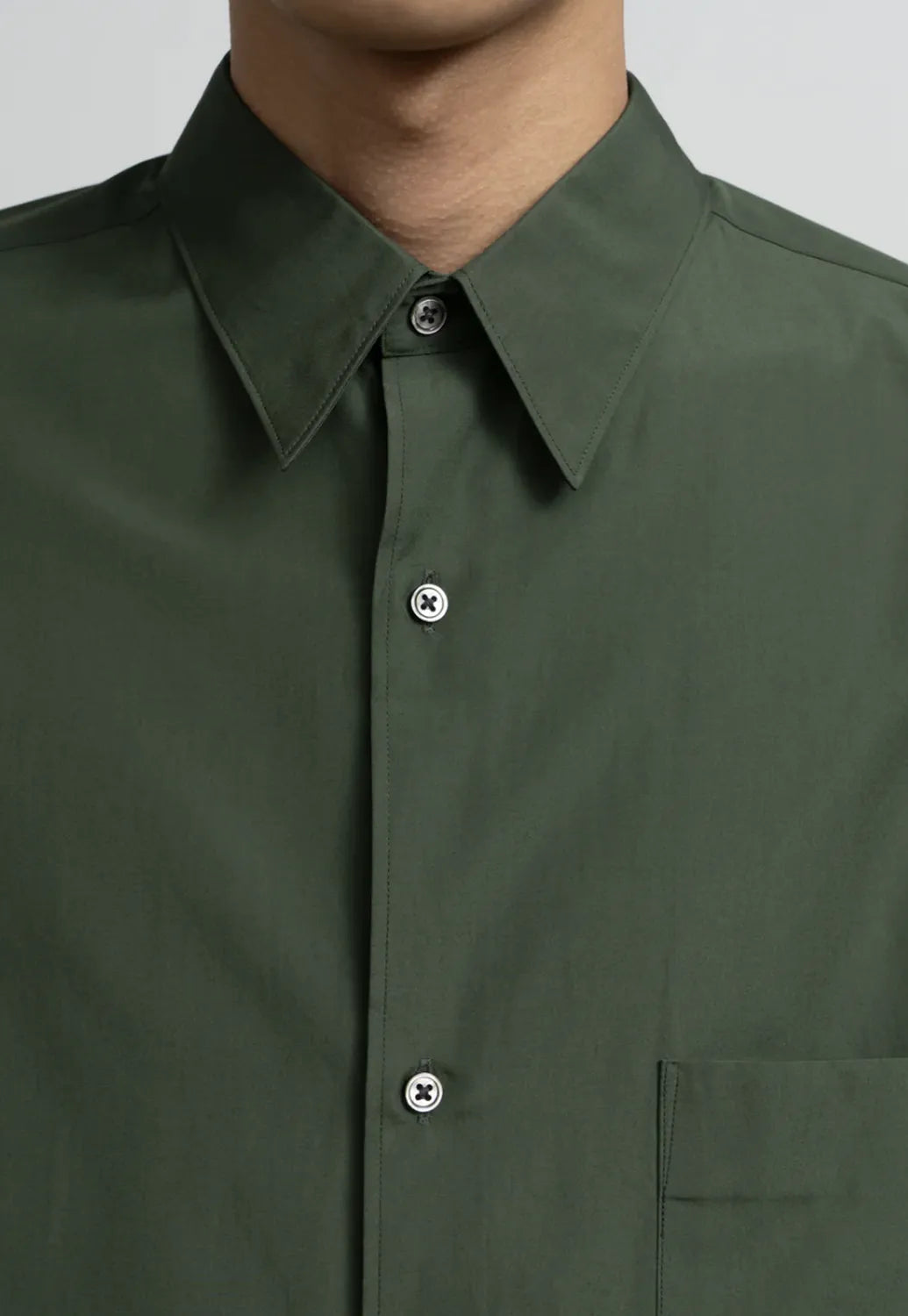 Graphpaper / Silicon Poplin Oversized Regular Collar Shirt (GM253-50180)