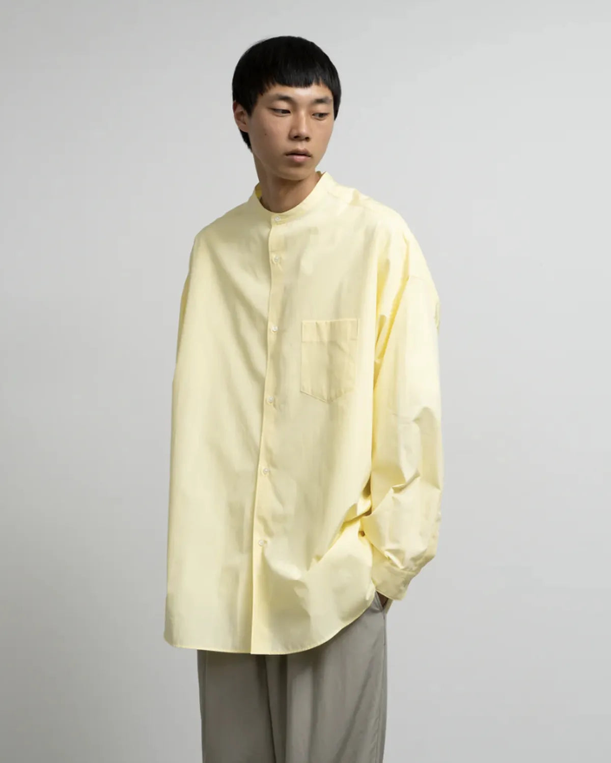 Graphpaper / ALUMO for GP L/S Oversized Band Collar Shirt (GM253-50296)