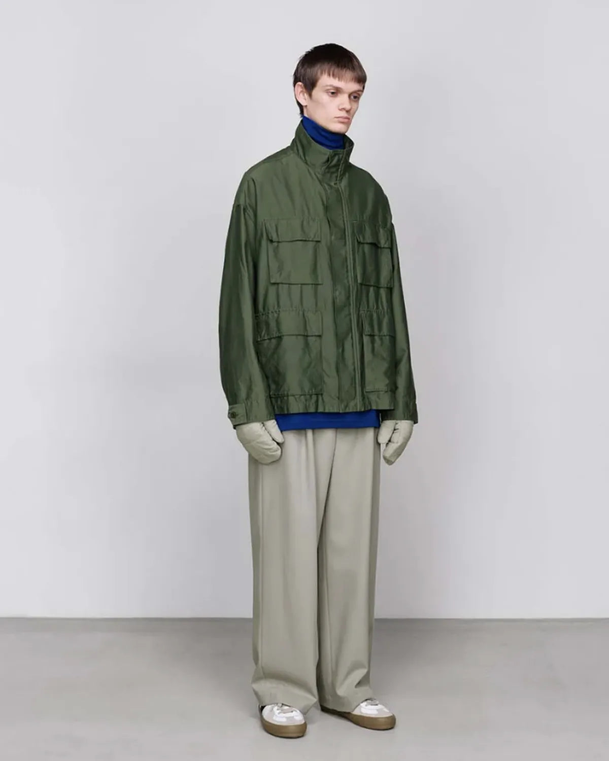 Graphpaper / Cotton Cupro Back Satin Military Jacket (GM253-30344)