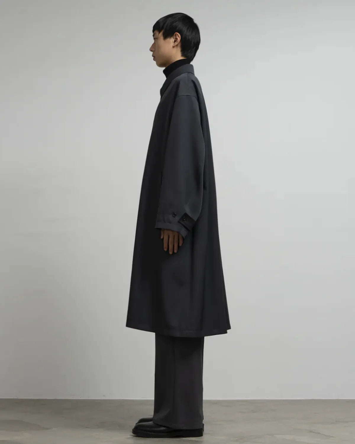 Graphpaper / Scale Off Wool Balmacaan Coat (GM253-10170B)