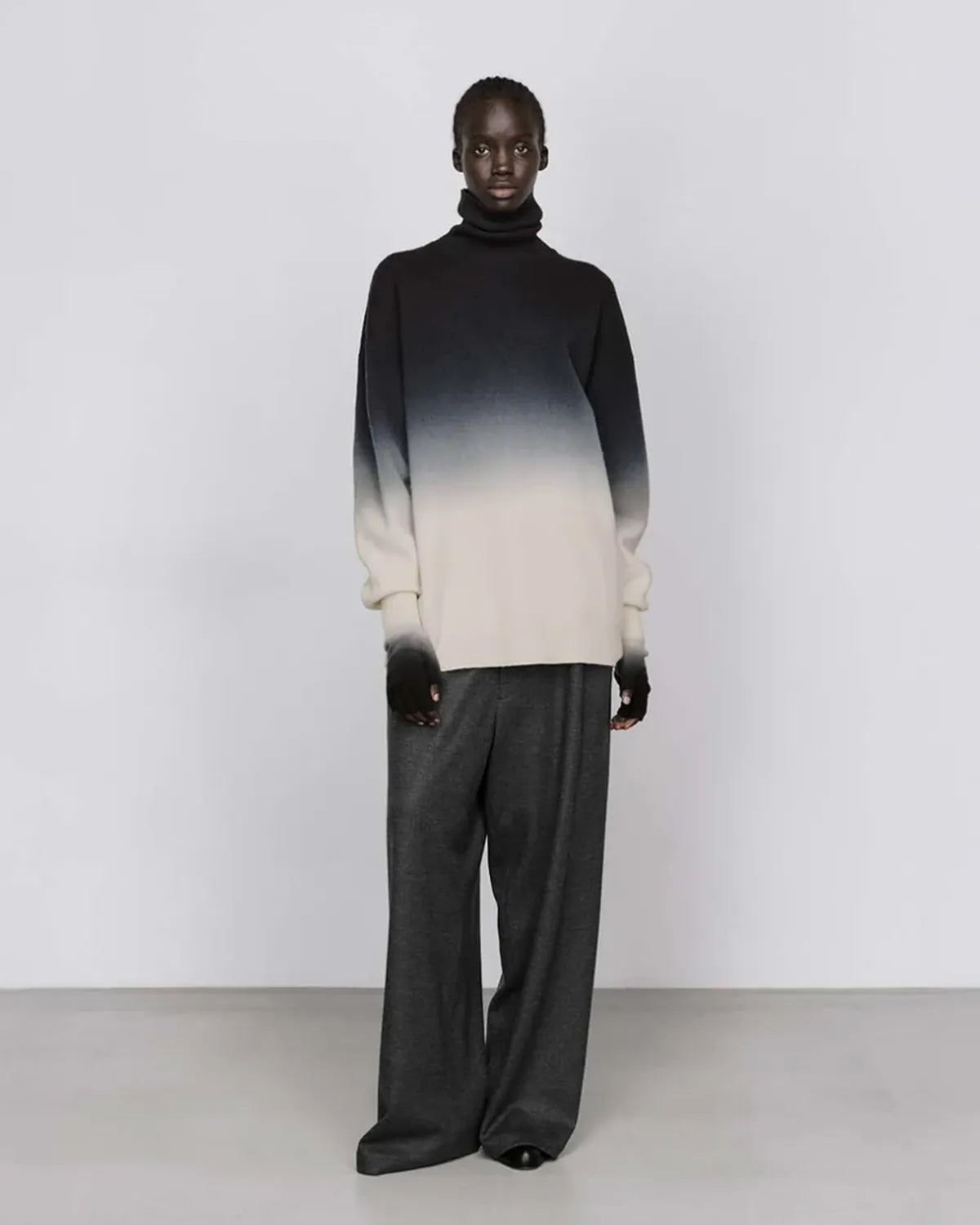 Graphpaper / Gradient Dyed Wool High Neck Knit (GU253-80491)