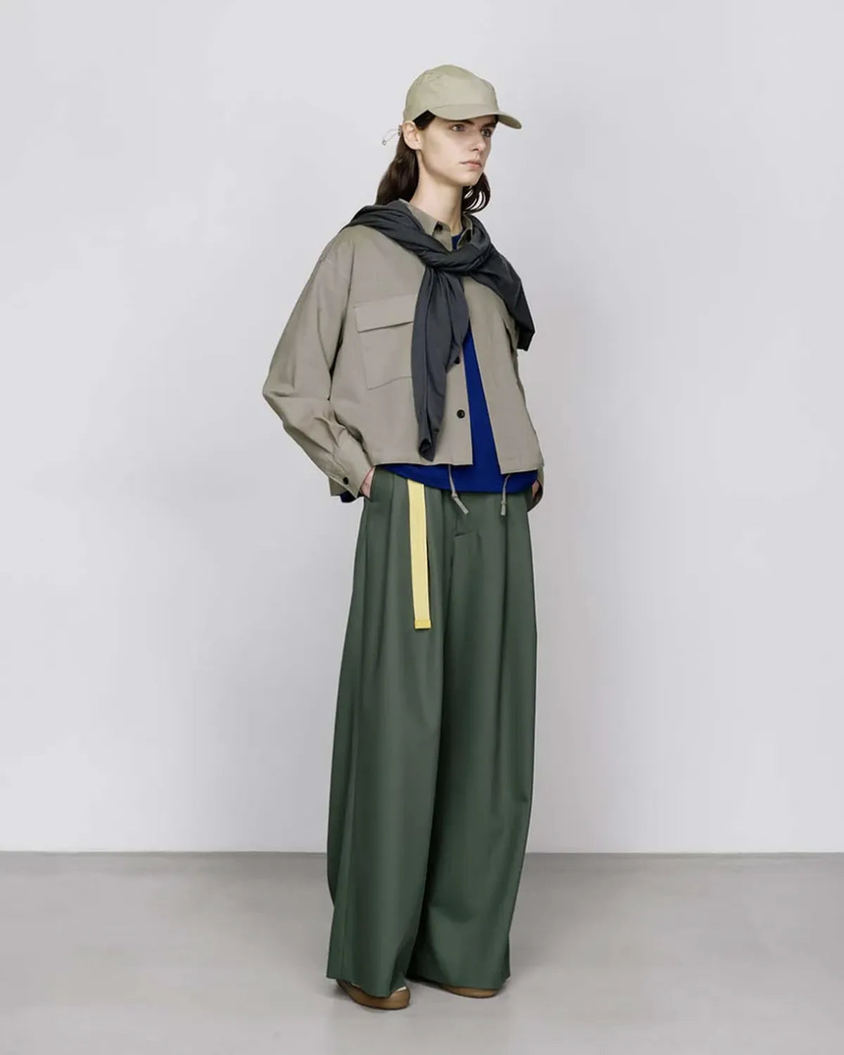 Graphpaper / Techno Wool Nylon Two Tuck Wide Pants (GL253-40319)