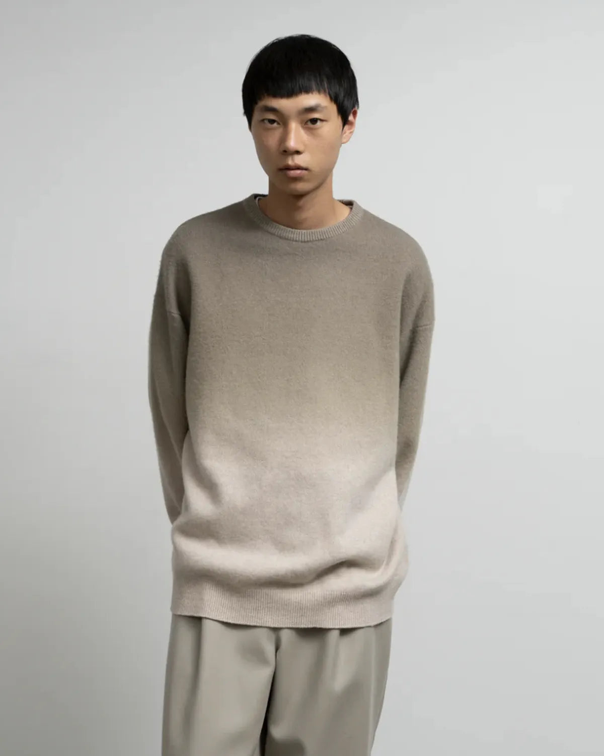 Graphpaper / Gradient Dyed Wool Crew Neck Knit (GU253-80492)
