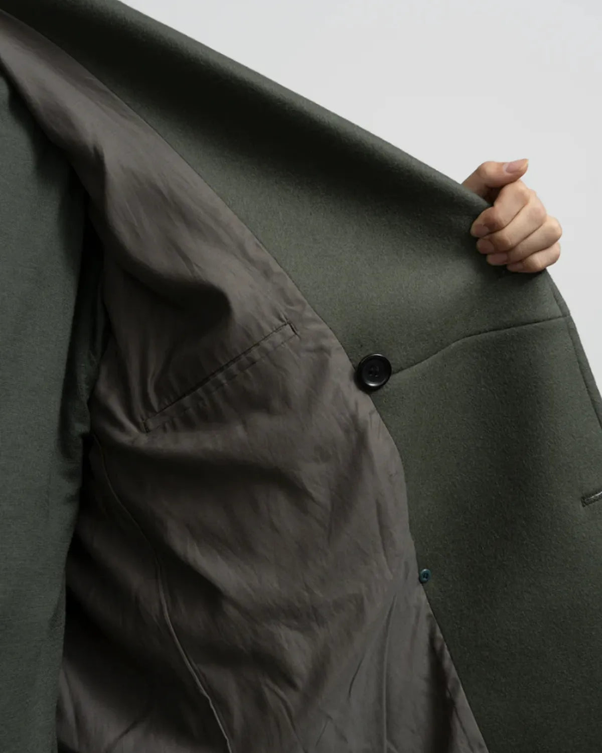 Graphpaper / Light Melton Shawl Collar Coat (GM253-10268C)